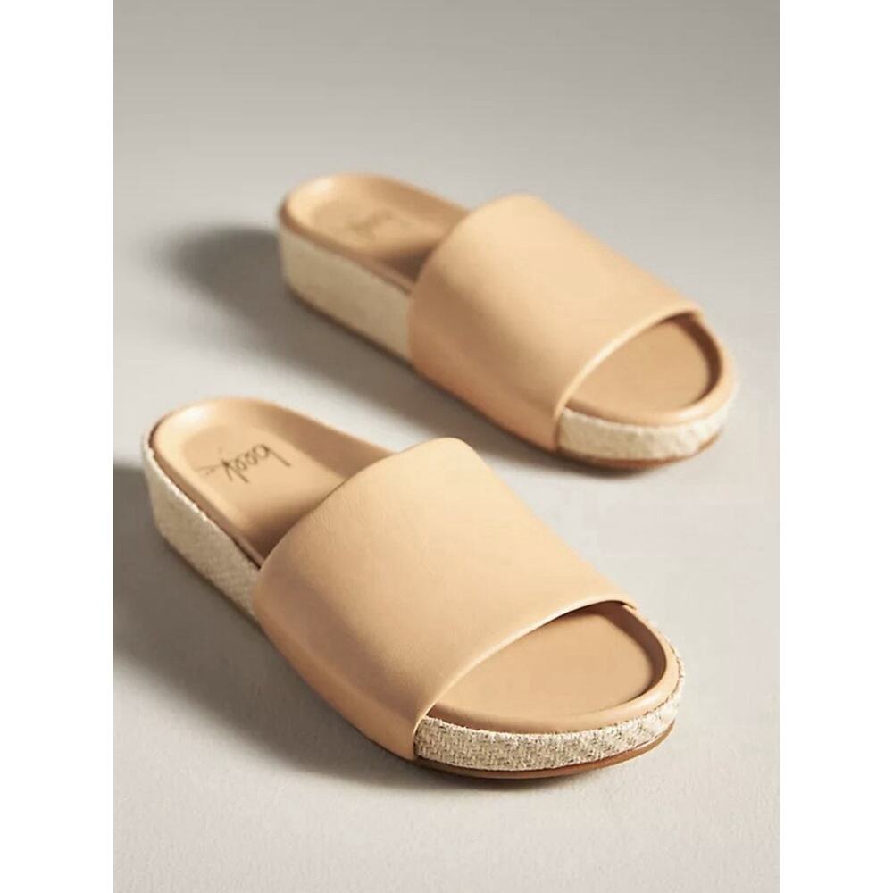 🆕Beek Pelican Jute Platform Slide Sandals Beach Women